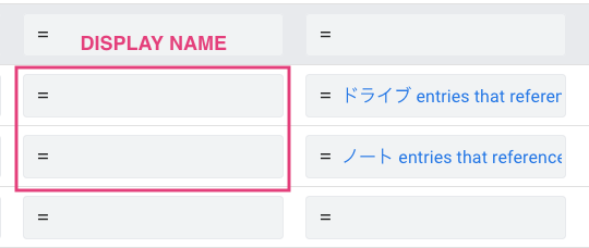 AppSheetではDISPLAY NAME の設定でアプリ内での表示を変えられる。