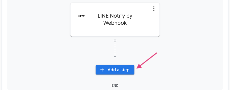「Add a step」をクリックして、新しいStepを追加する。